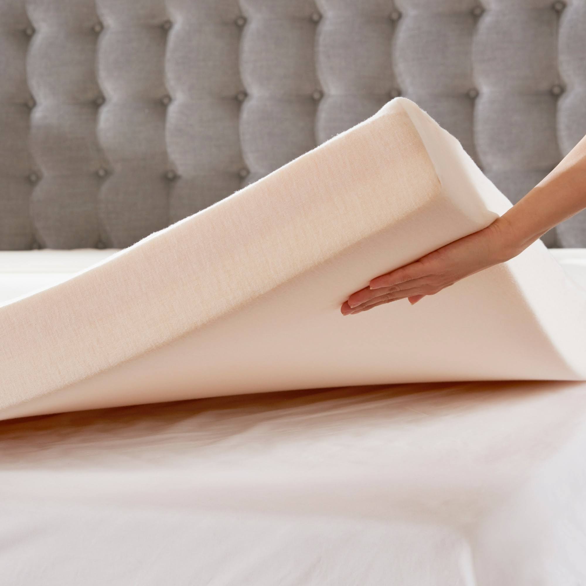 Sleep Philosophy 4x22 Memory Foam Mattress Topper, Twin, White