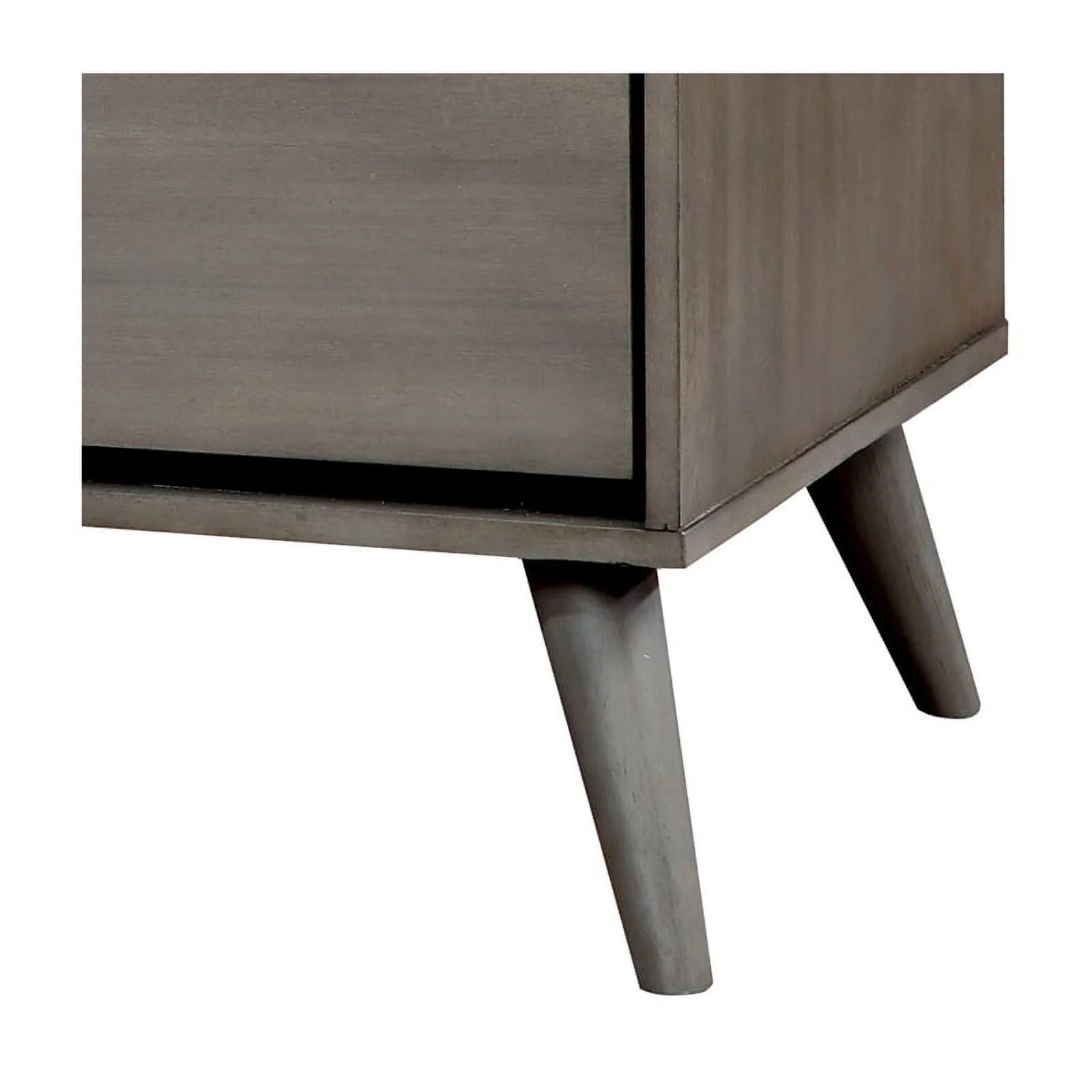 FOA Belkor 2-Piece Gray Solid Wood Bedroom Set - King + Nightstand