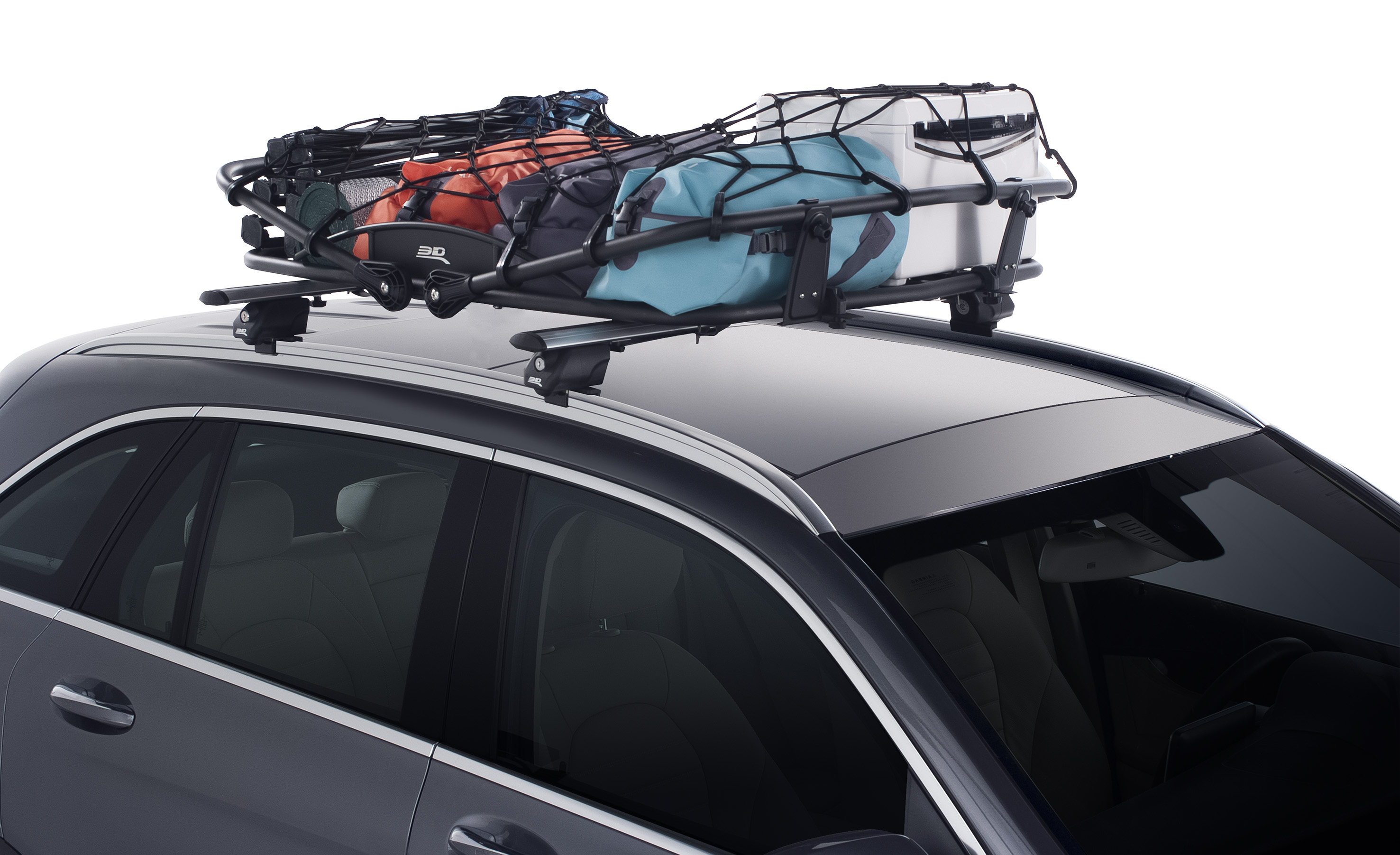 3D Maxpider Roof Basket 51.97" 42.72" X 8.19" Roof Basket Carbon Steel Painted Universal 6103L