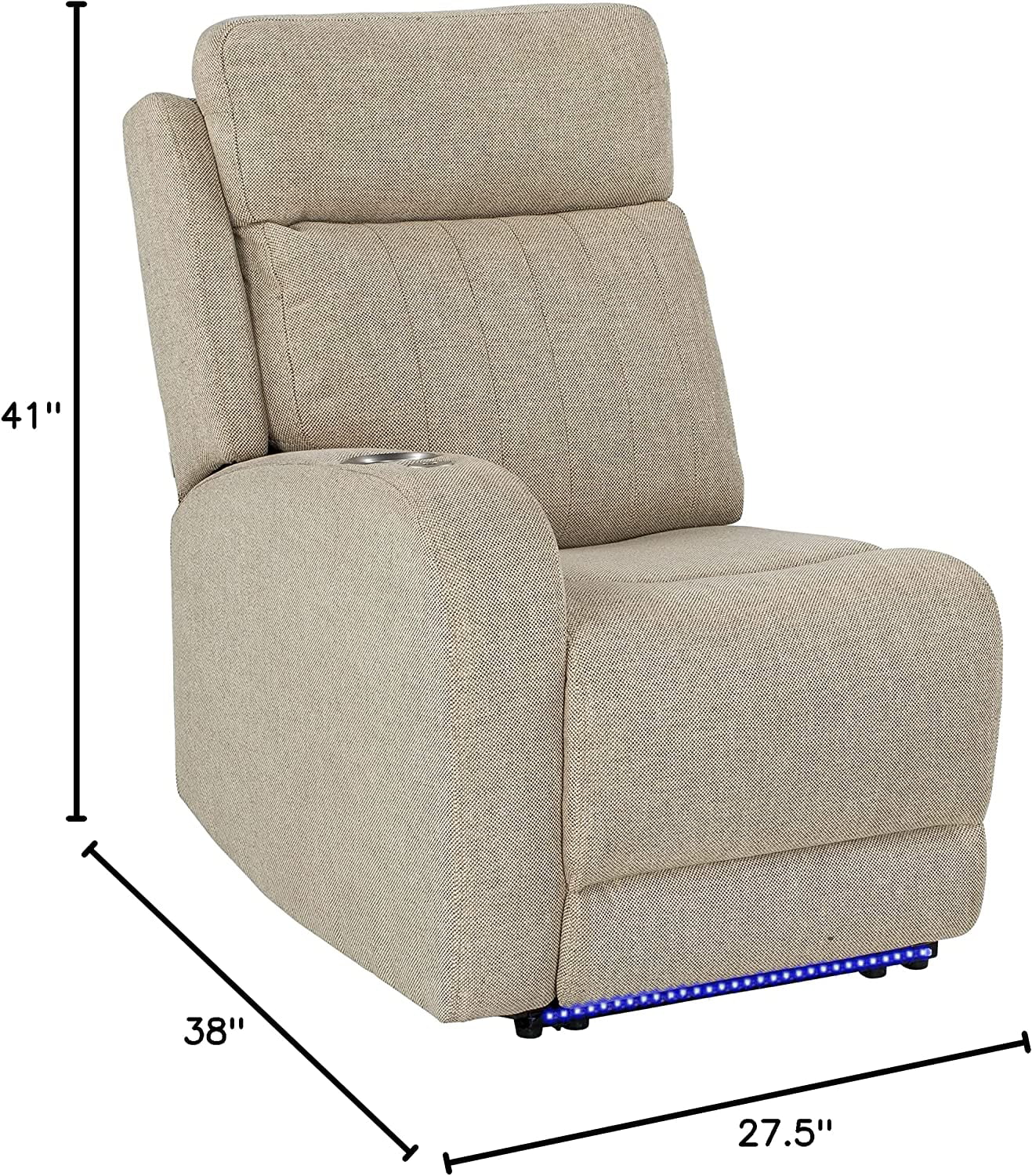 Lippert LIP2020129336 Seismic Series Norlina RV Theater Seating Right Hand Recliner