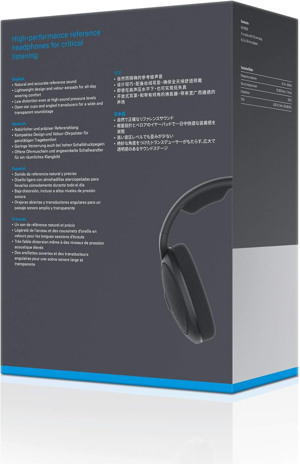 Sennheiser HD 560 S Over-The-Ear Audiophile Headphones - Neutral Frequency Response, E.A.R. Technology for Wide Sound Field, Open-Back Earcups
