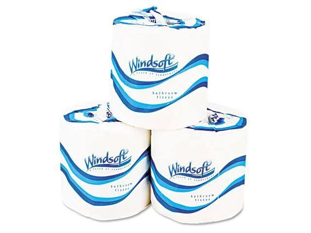 Windsoft Single Roll Bath Tissue, 500 Sheets/Roll, 96 Rolls/Carton