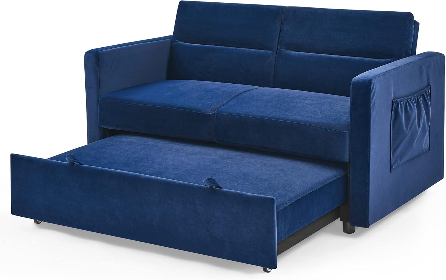 3-in-1 Multi-Functional Convertible Sofa Bed, Comfy Upholstered Sleeper Loveseat Futon Couch Pull, Chaise Lounge with Adjustable Backrest Sofabed