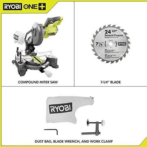 Ryobi ONE+ 18V Cordless 7-1/4 in. Compound Miter Saw - Shop Hardware Tools Online Store