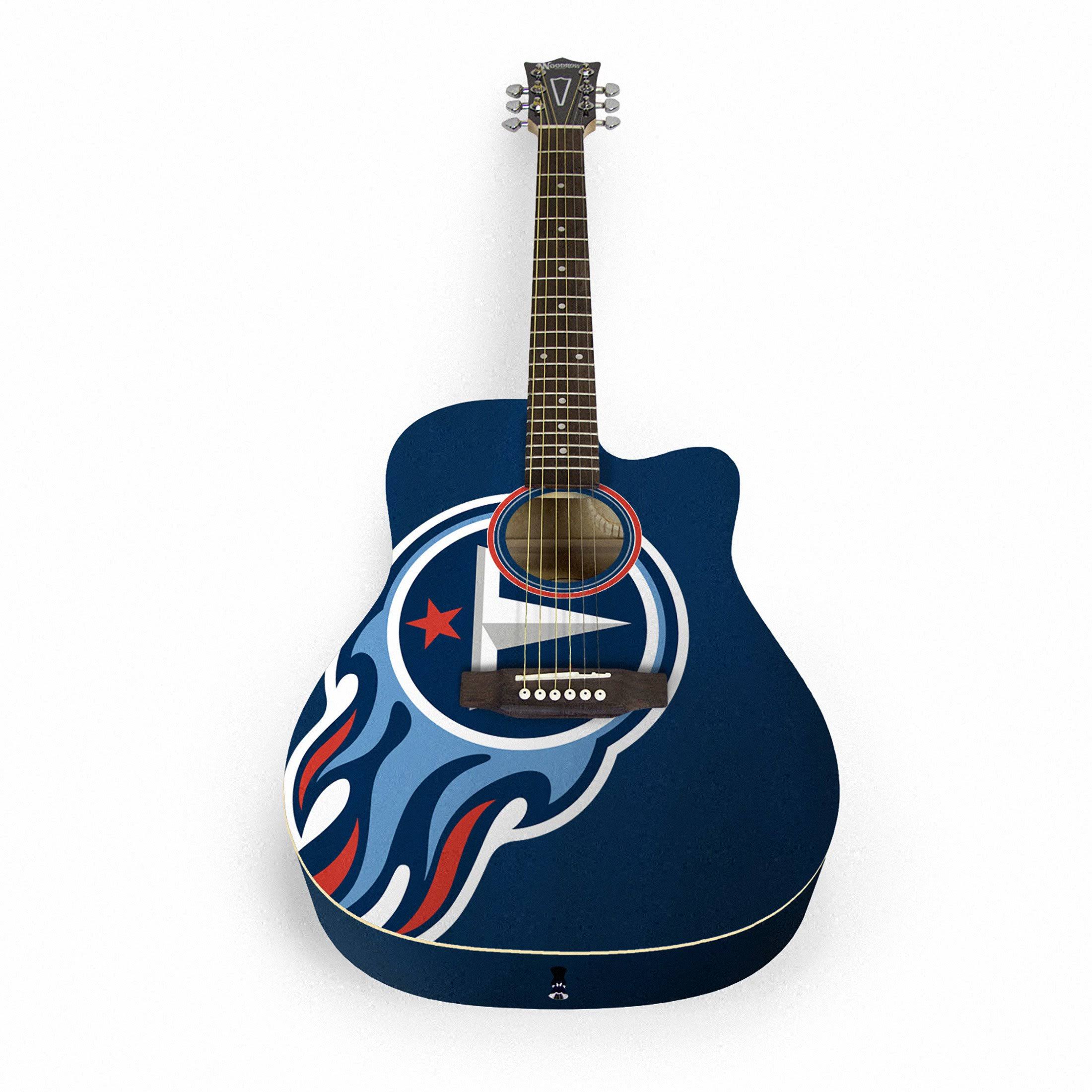 Woodrow Tennessee Titans - Guitar - acoustic - dreadnought cutaway - top: basswood - back: basswood - navy blue - with case