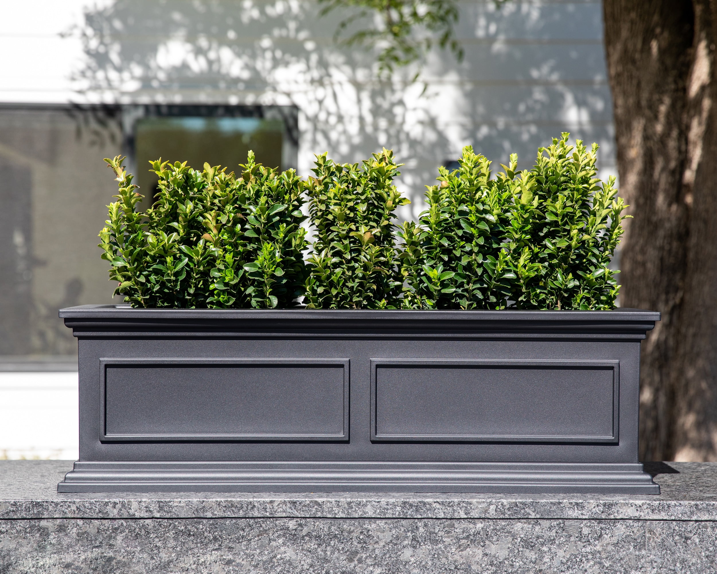 Veradek Brixton Window Box 36" Planter Black Black