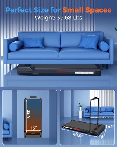 Portable Foldable Treadmills for Home, Small Folding Treadmill for Home Office with 300 LBS Capacity