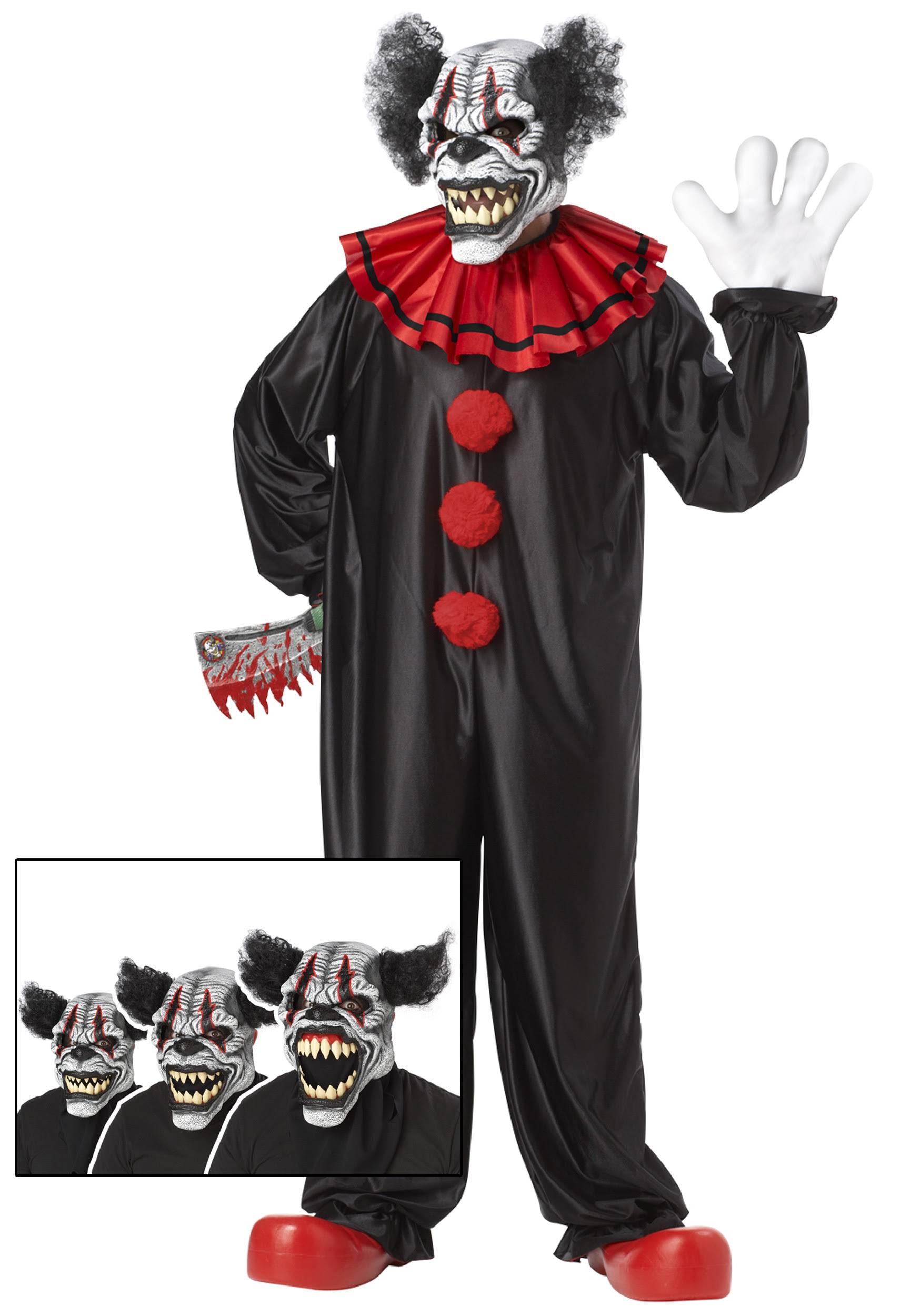 Last Laugh Clown Costume for Men | Adult | Mens | Black | One-Size | California Costume Collection