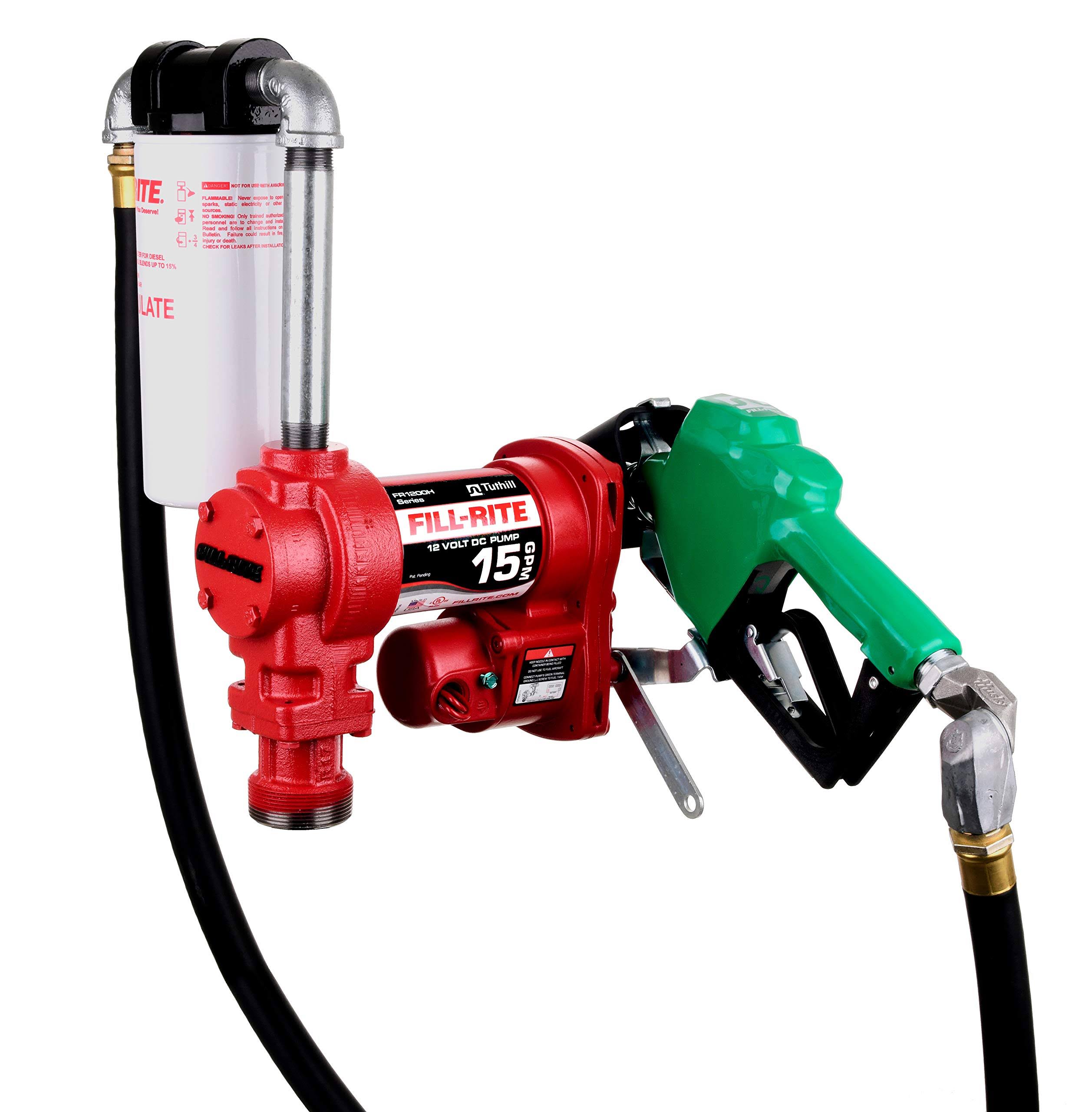 Fill-Rite FR1220HDSFQ 12V 15 GPM Fuel TRANSFER Pump w/Filter Package