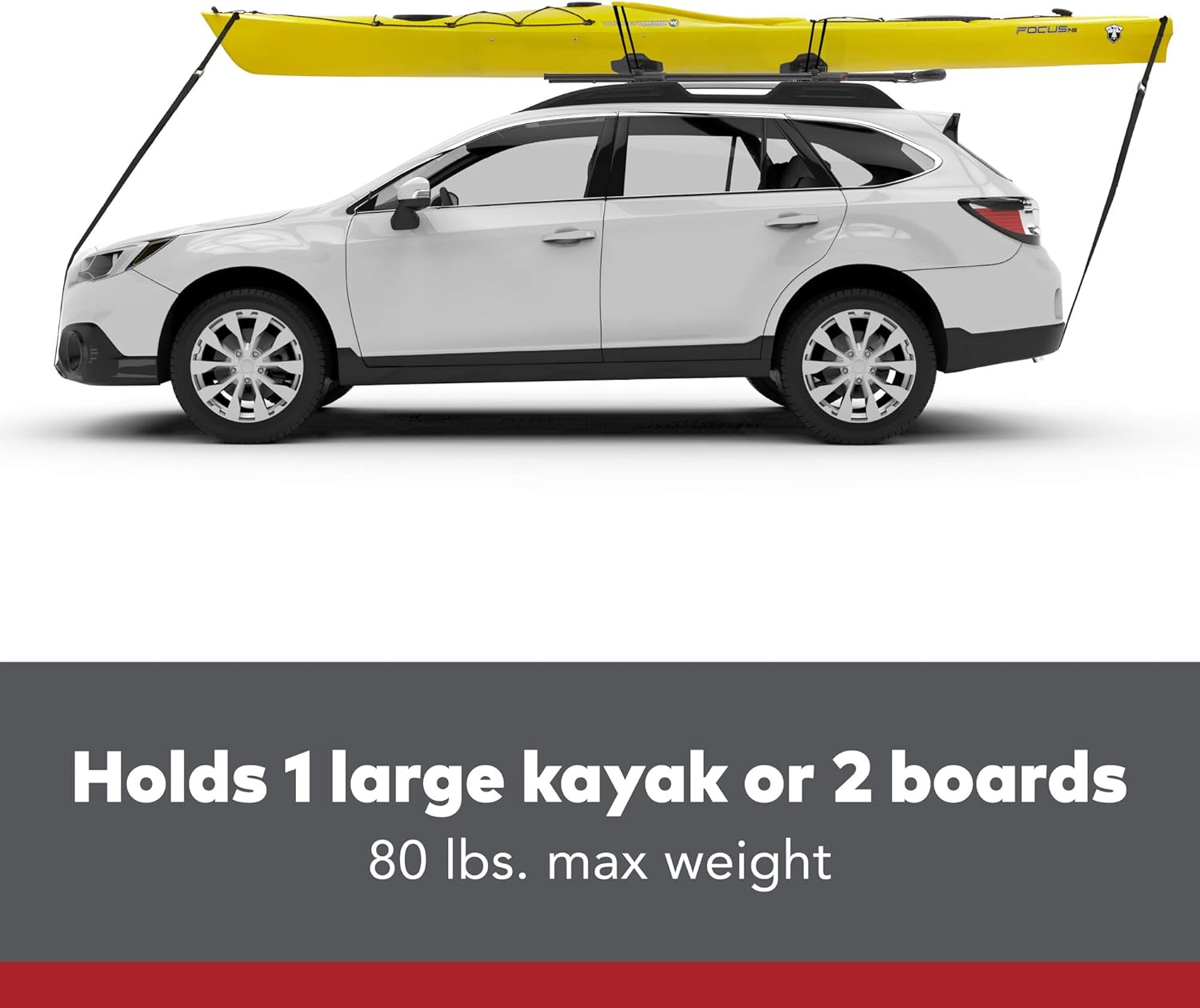 YAKIMA - ShowDown Rooftop Mounted Load-Assist Kayak and SUP Rack for Vehicles, Carry 1 Kayak or 2 SUP Boards