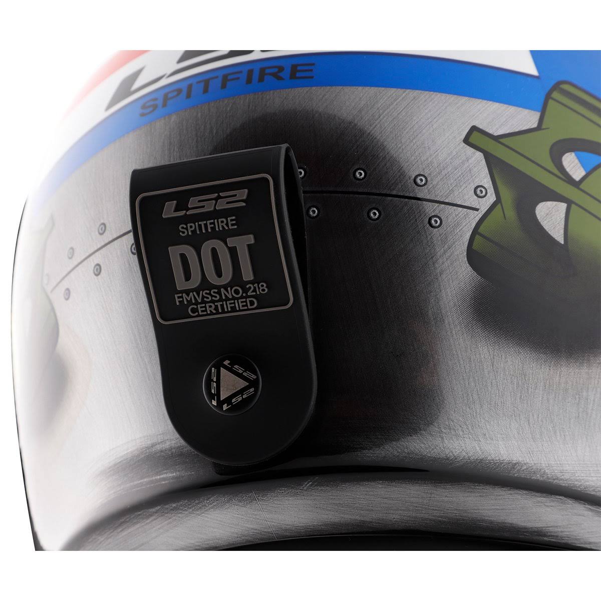LS2 Spitfire Bomb Rider Adult Cruiser Helmets Brushed Alloy / Large