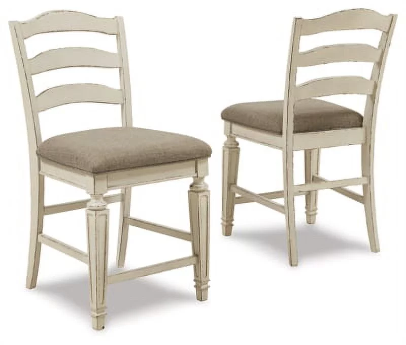 Signature Design by Ashley Realyn French Country 24.13 Counter Height Upholstered Barstool