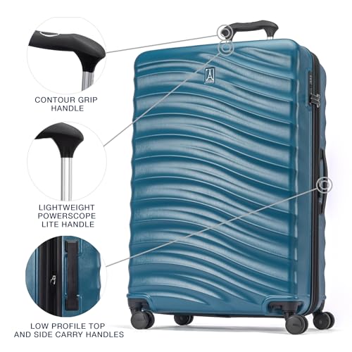 Travelpro Maxlite Air V2 Hardside Expandable Carry on Luggage, 8 Spinner Wheels, Lightweight Hard Shell Suitcase, TSA lock, Black, Carry On 21-Inch