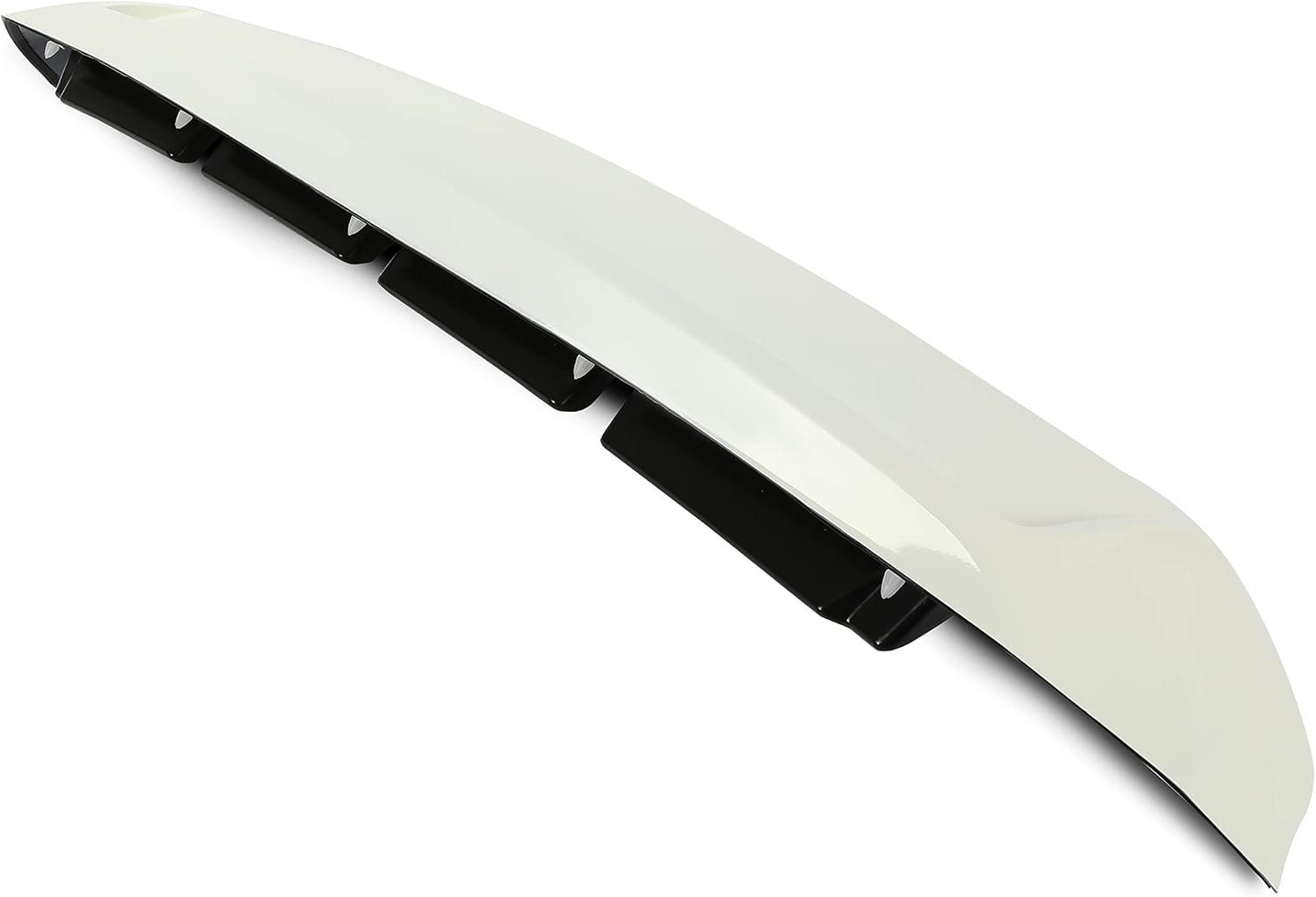 HECASA White Painted Hood Molding Hood trim Compatible with 2014-2021 Toyota Tundra engine Hood Bulge Grille Hood Scoop