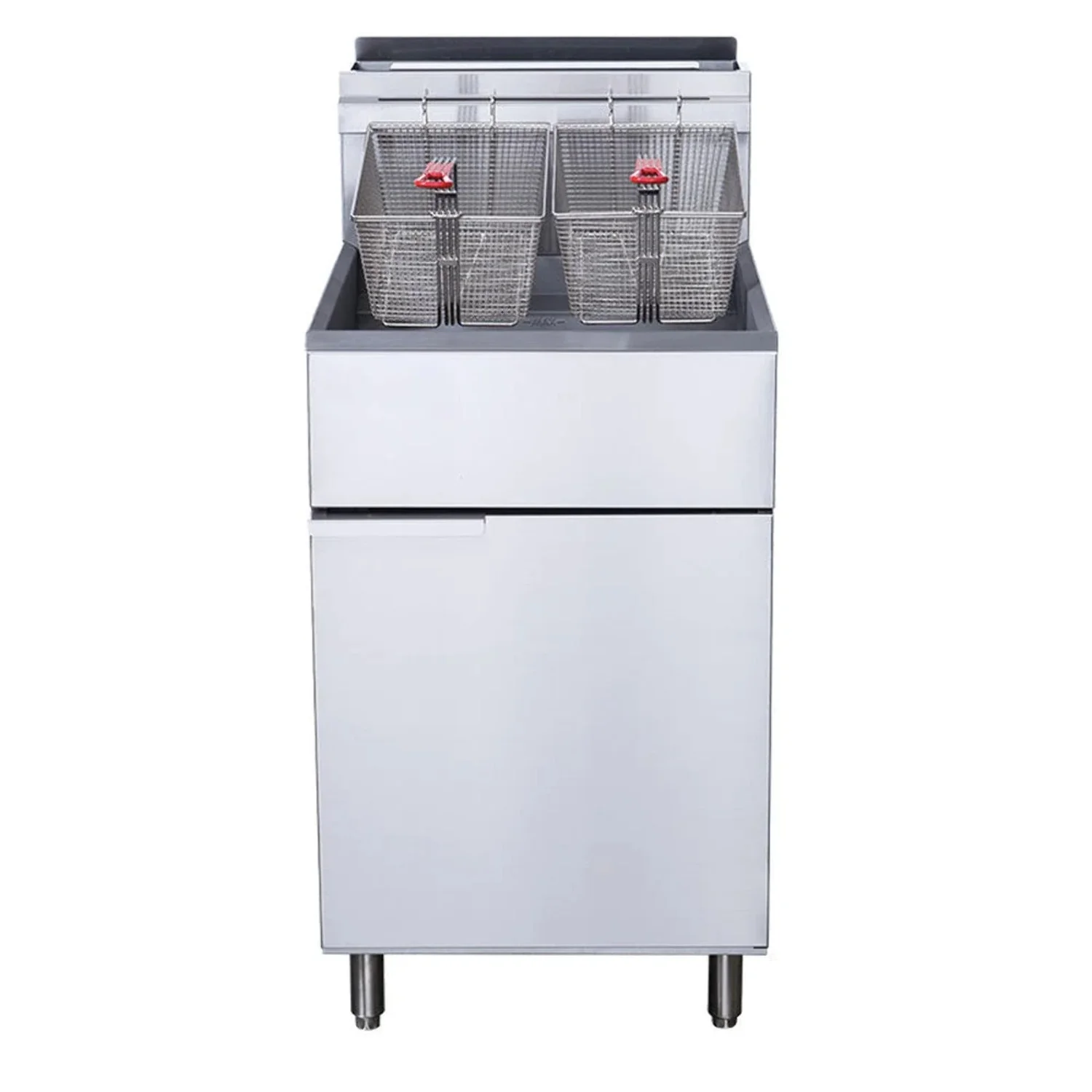 West Kitchen WCF5-NG 70lb. Natural Gas Deep Fryer with 5 Tube Burners