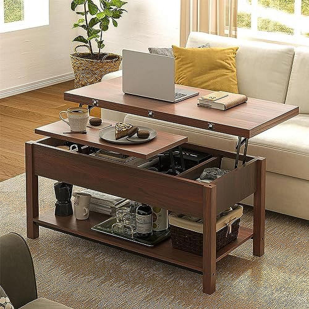 xrboomlife Lift Top Coffee Table  4-in-1 Multi- Convertible Coffee Table with   Coffee Table Converts to Dining Table for Living Room Reception Room