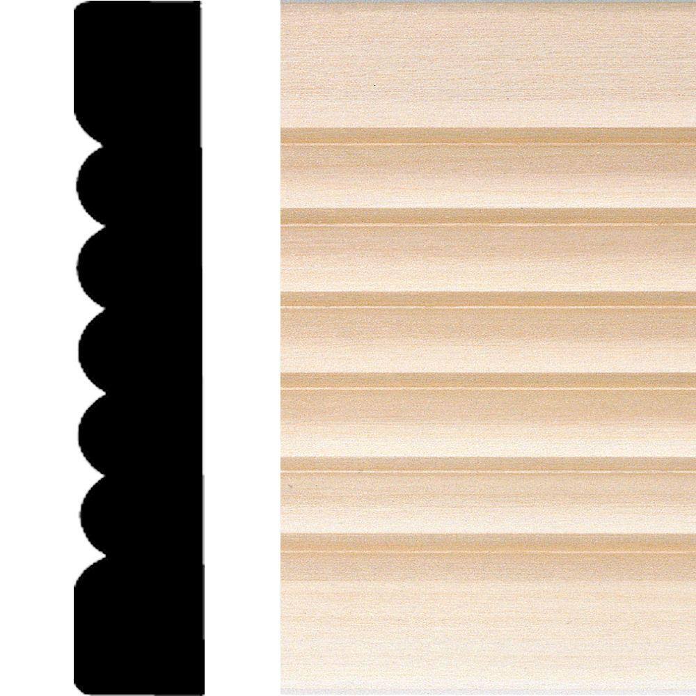 Manor House 3/4 in x 4 in. x 7 ft. Hardwood Ribbed Flute Casing MOULDING