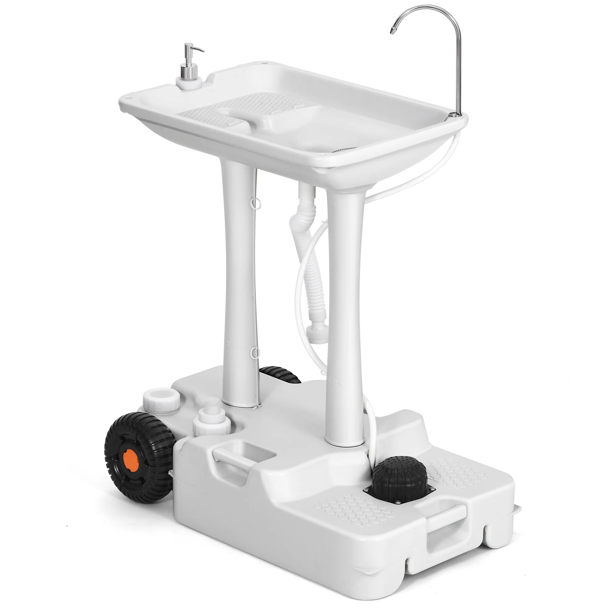 Dextrus Portable Sink and 5.8 Gallon Toilet Combo,30L Hand Washing Station