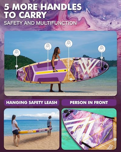 11'6"x35" Inflatable Paddle Board, 450lbs Extra Wide Stand Up Sup Board for Adults