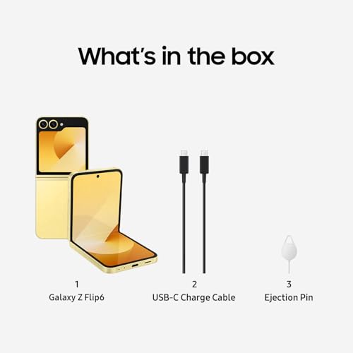 SAMSUNG Galaxy Z Flip 6 AI Cell Phone, 256GB Unlocked Android Smartphone, FlexCam, Photo Assist, Camcorder Mode, Live Interpreter, Foldable Design