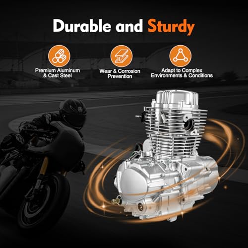 ATV 250cc Engine Motor, 4-Stroke air-Cooled Vertical Engine, CDI Ignition System, 5-Speed Manual Transmission, CG250 Vertical Engine Motor