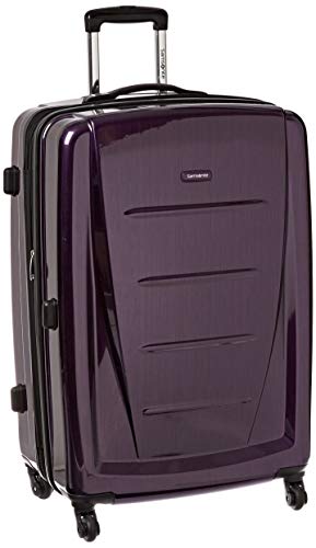 Samsonite Winfield 2 Hardside Expandable Luggage with Spinner Wheels, Brushed Anthracite, Checked-Large 28-Inch