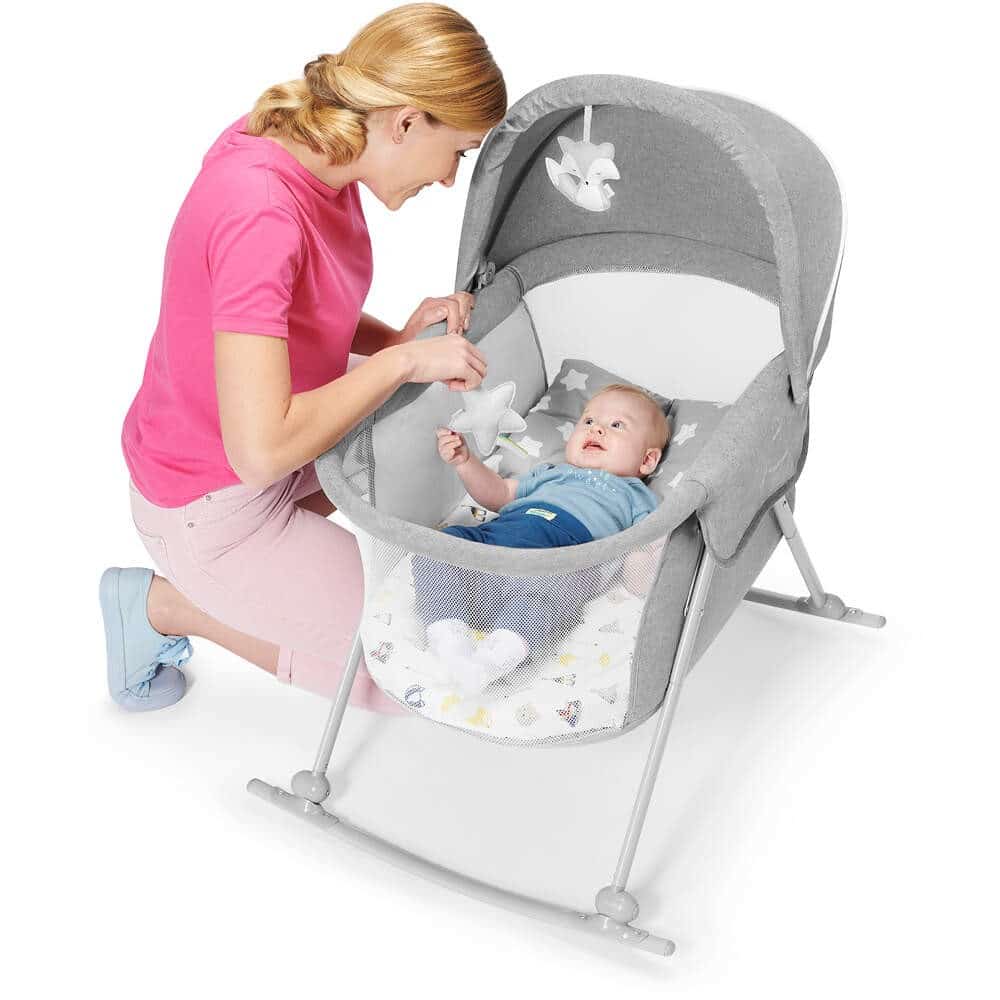 Kinderkraft Lovi 3 in 1 Crib Grey
