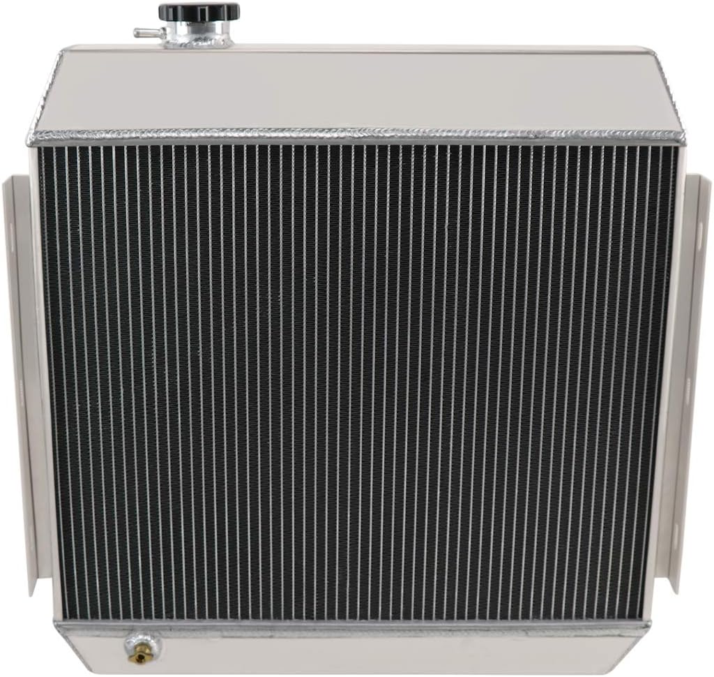 CoolingSky 4 Row All Aluminum Engine Radiator for 1955 1956 1957 GM Cars, Bel Air/Nomad /150/210 Models 4.3 4.6