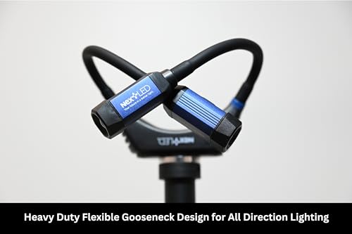 NextLED NT-6633 Heavy Duty Rechargeable Neck Light with Magnetic Base, IPX4, 2000mAh Battery, LED Mechanic Neck Light Hands Free