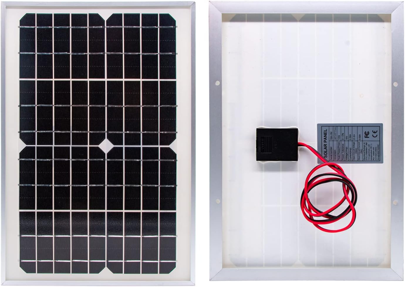 10W 12V Solar Panel Battery Charger Kit 10 Watt 12 Volt Monocrystalline PV Module for Car RV Marine Boat Caravan Off Grid System with 10A Charge
