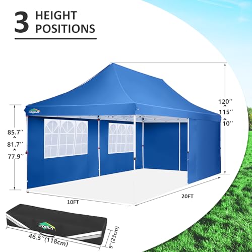 10x10 Pop Up Canopy Tent with 4 Sidewalls and Mesh Windows 2.0