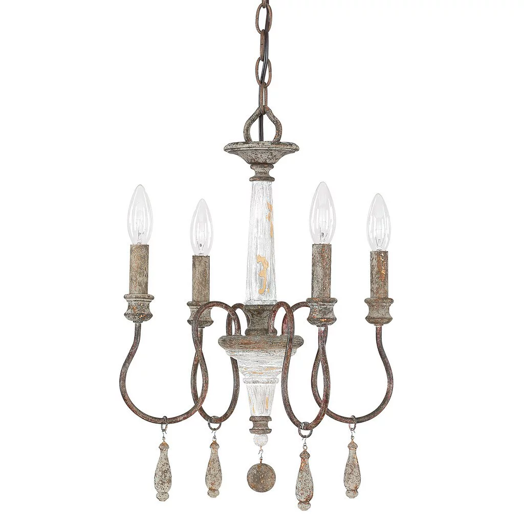 9A193A-Austin Allen-Zoe - 4 Light Chandelier In Traditional Style-19 Inches Tall and 14 Inches Wide
