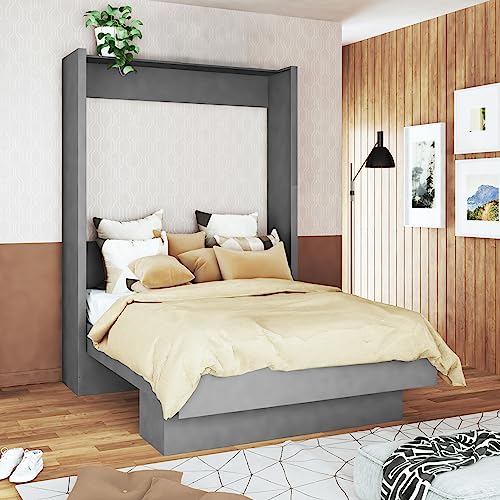 Oakland Living Easy-Lift Full Murphy Wall Bed in White with Shelf
