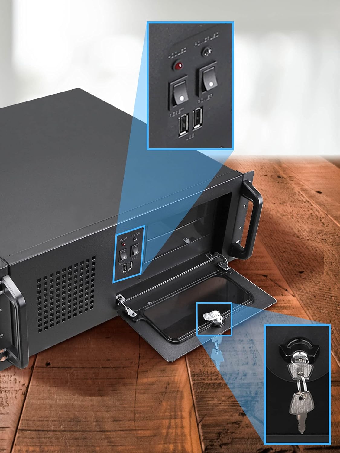 Rosewill 4U Server Chassis 15 Bay Server Case 15x 3.5 HDD Bays, E-ATX Board, Rackmount Server Case