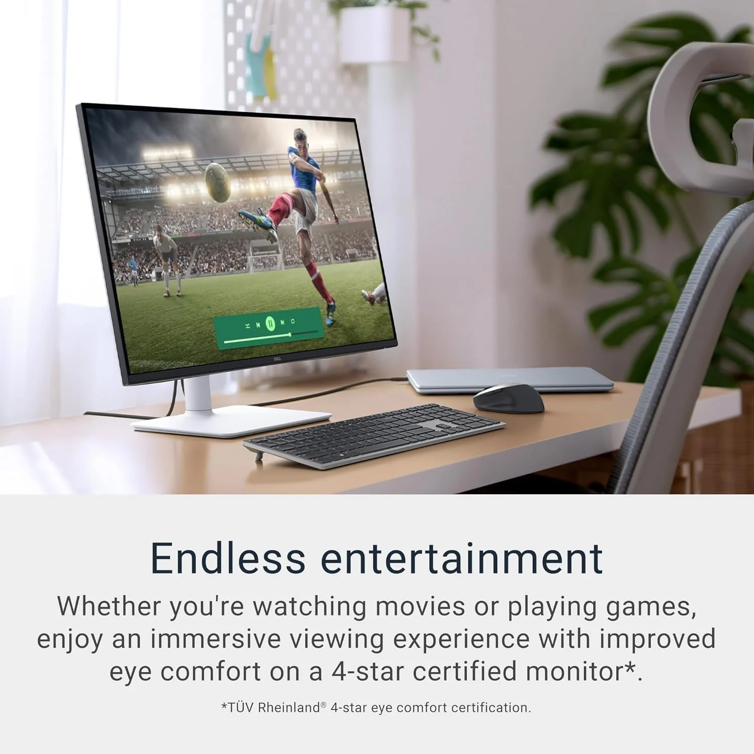 Restored Dell 27 Plus 4K Monitor 27" UHD 120Hz IPS Anti-glare Computer Display Ash White, S2725QS (Refurbished)
