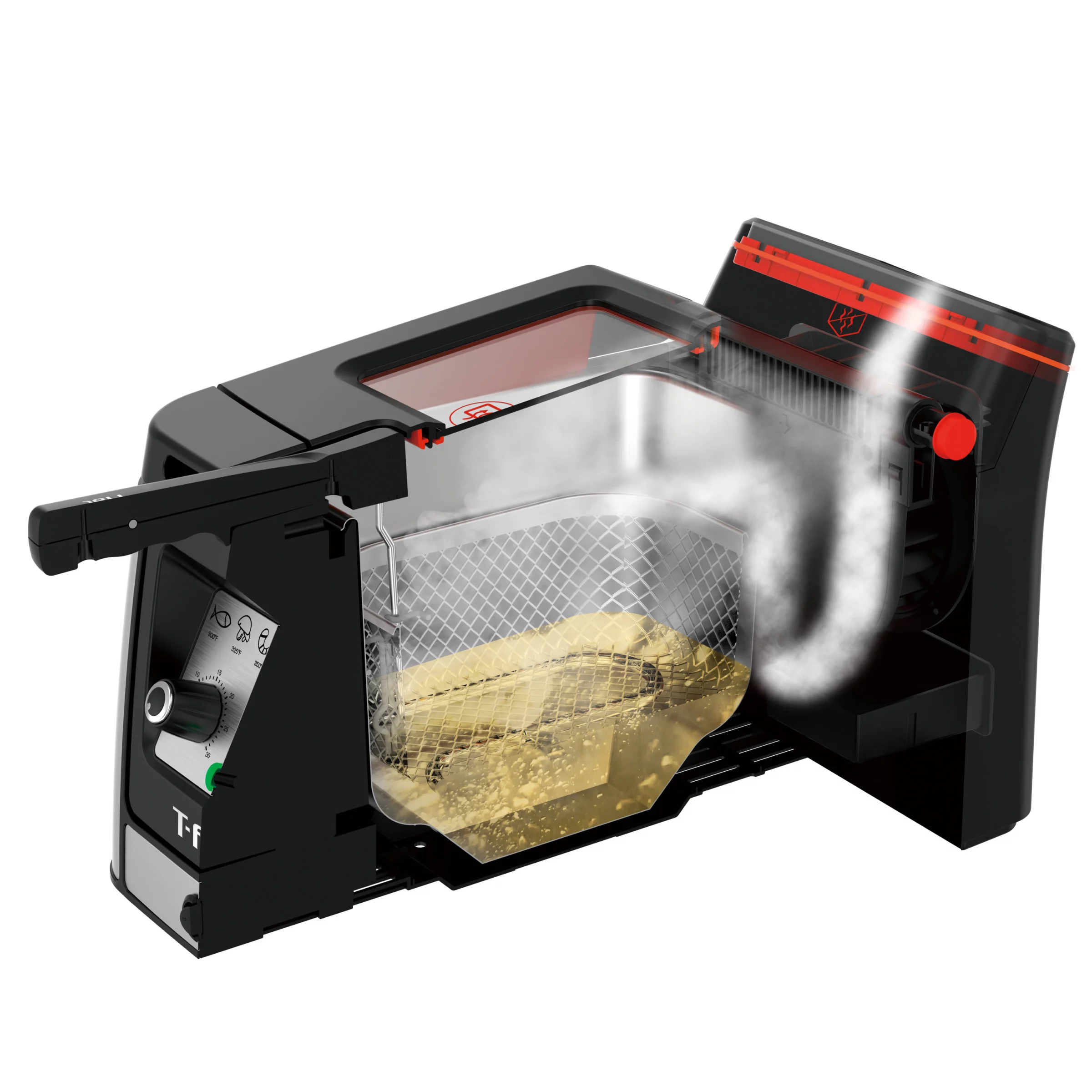 T-fal Advanced Odorless Deep Fryer With Immersion Element, 3.5 L Oil Capacity