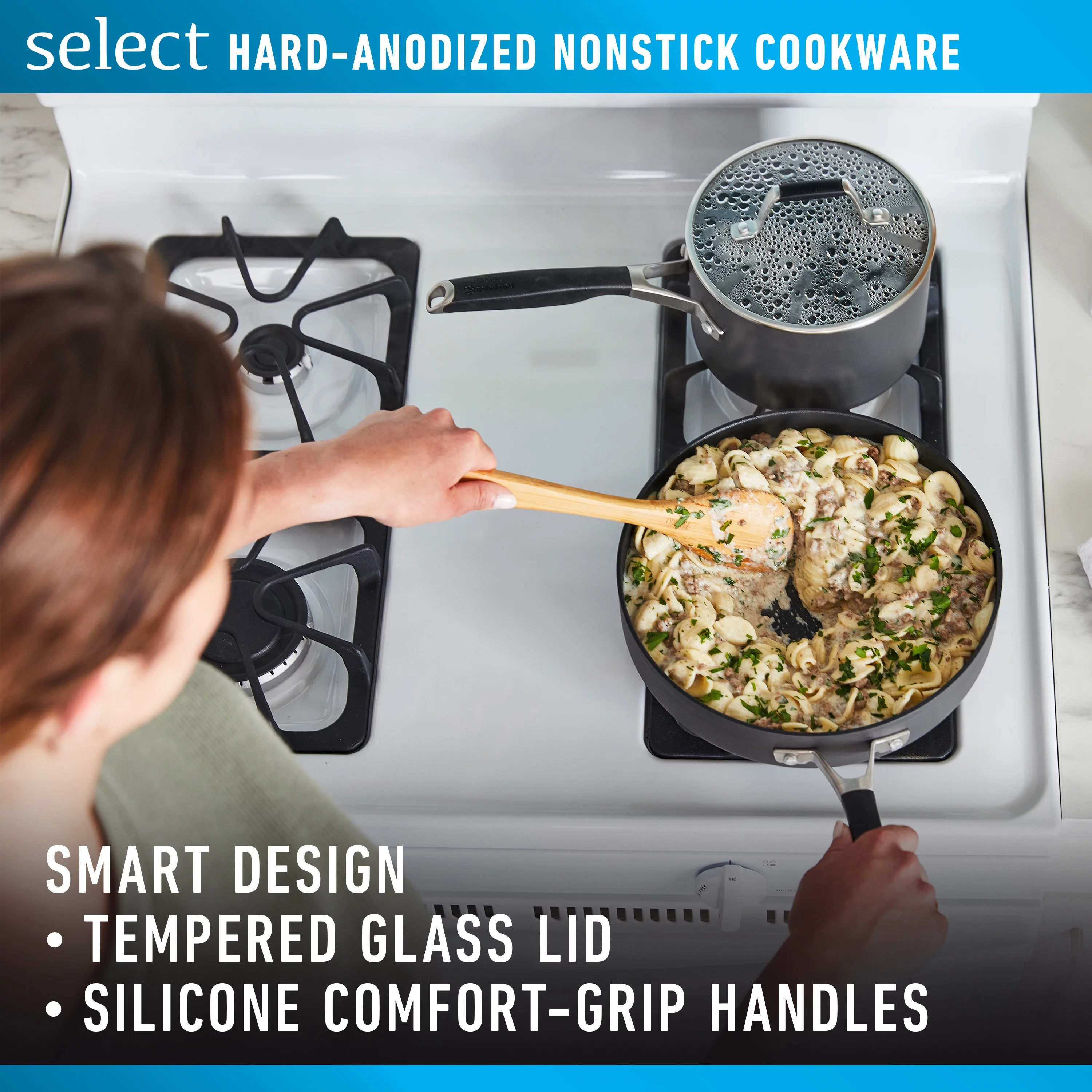 Select by Calphalon AquaShield Nonstick Cookware, 10-Piece Set