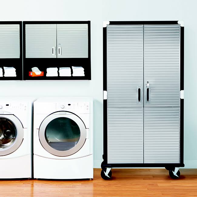 Seville Classics UltraHD Tall Storage Cabinet - Graphite