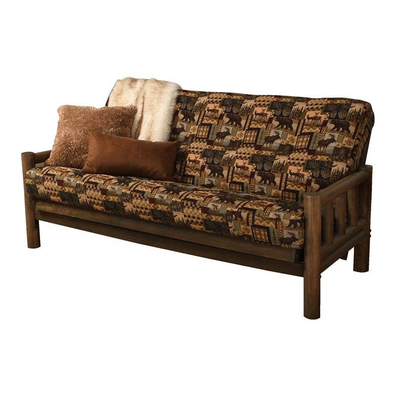 Kodiak Furniture KFLDRWPCABLF5MD3 Lodge Frame-Rustic Walnut Finish-Peter&s Cabin Mattress
