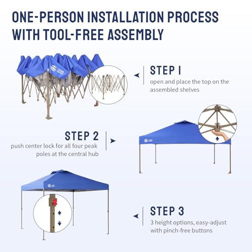 CROWN SHADES Gazebo 10x10 Pop Up Canopy with Mosquito Netting, Screen Tent with 4 Ropes, 8 Stakes, 4 Sandbags and Wheeled Storage Bag