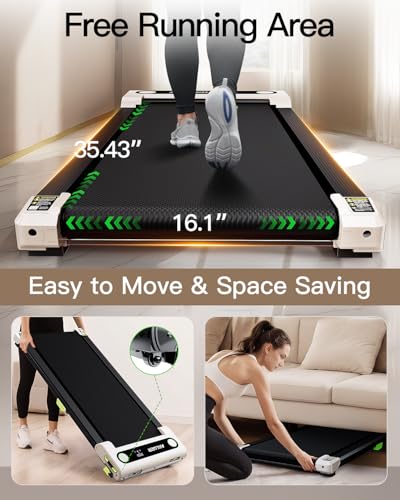 Walking Pad with Incline, Under Desk Treadmill for Home, 2.5HP Portable Treadmills with Remote Control, 4 in 1 Incline Treadmill with LED Display