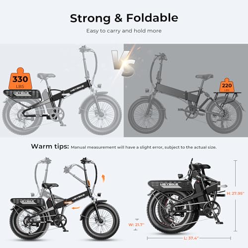 Heybike Mars 2.0 Electric Bike for Adults with 1400W Peak Motor, 28MPH Top Speed,and 624Wh Removable Battery