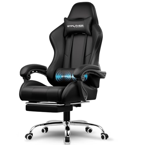 GTPLAYER Gaming Chair, Computer Chair with Footrest and Lumbar Support
