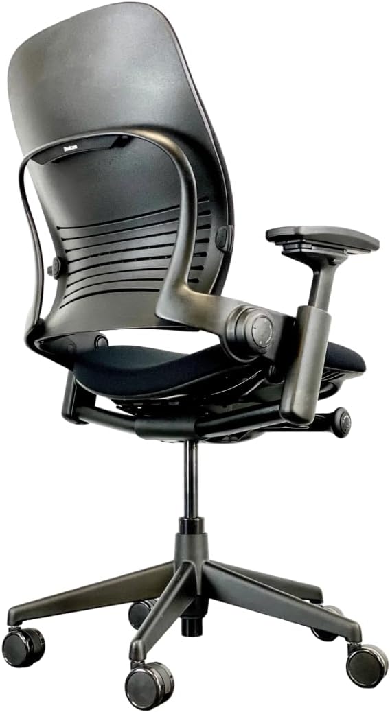 Steelcase Leap V2 - Fully Loaded w/Lumbar Support (Renewed) (Black Fabric Black Frame)…