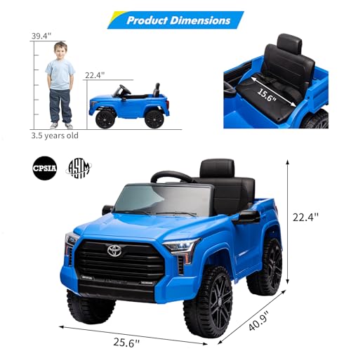 IDEALHOUSE Electric Car for Kids, 12v Ride on Truck Car, Ride-on Toys for Boys/Girls, Off-Road Kids Pickup Car with Remote Control, Spring Suspension