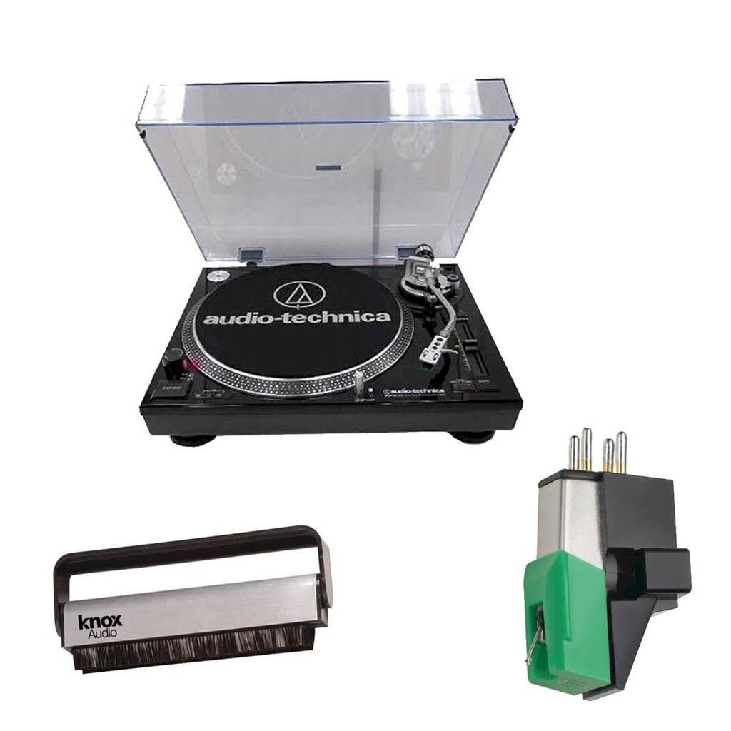 Audio Technica AT-LP120-USB Professional Turntable with Cartridge u0026 Knox