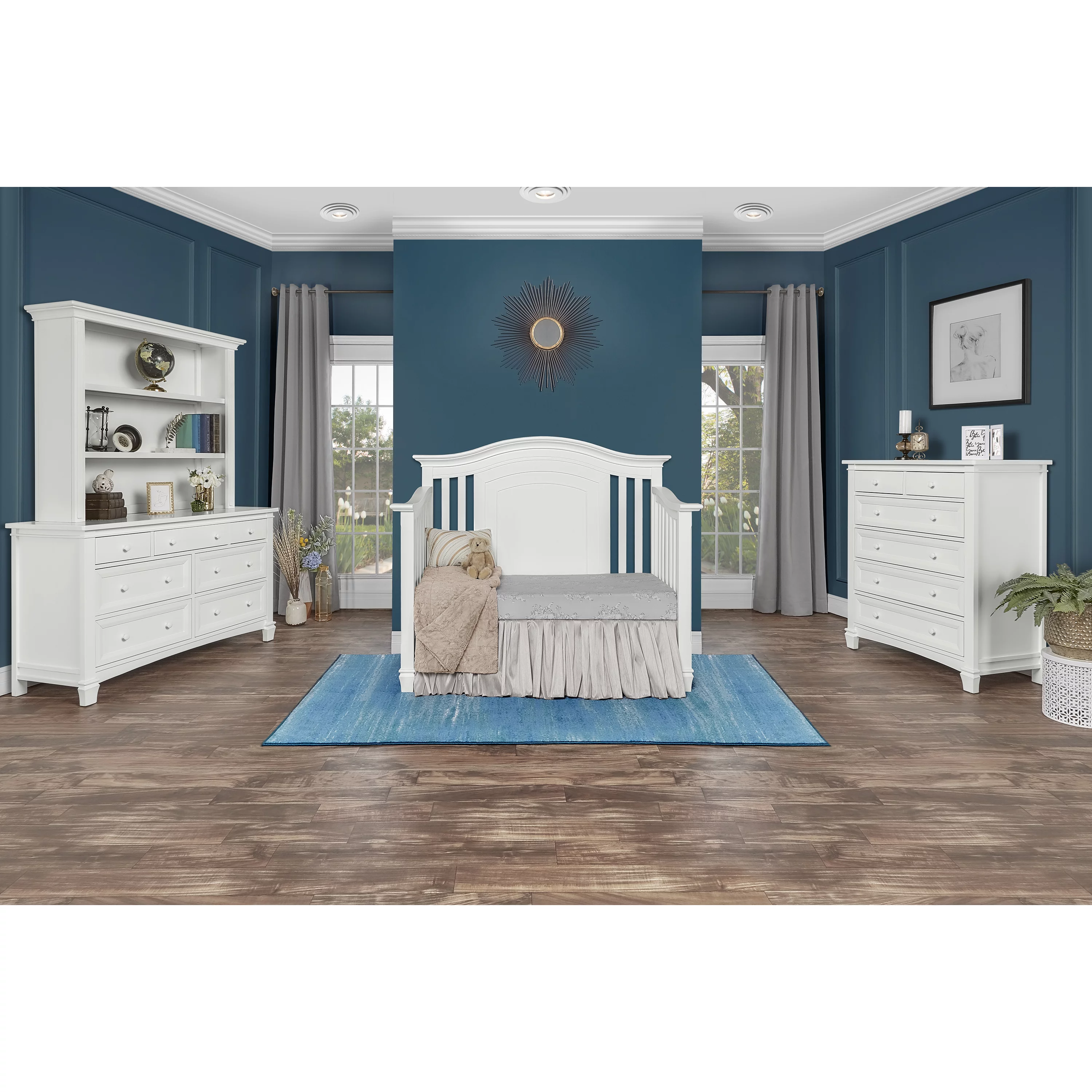 Evolur Fairbanks 5-in-1 Convertible Crib White - Radiant Selections