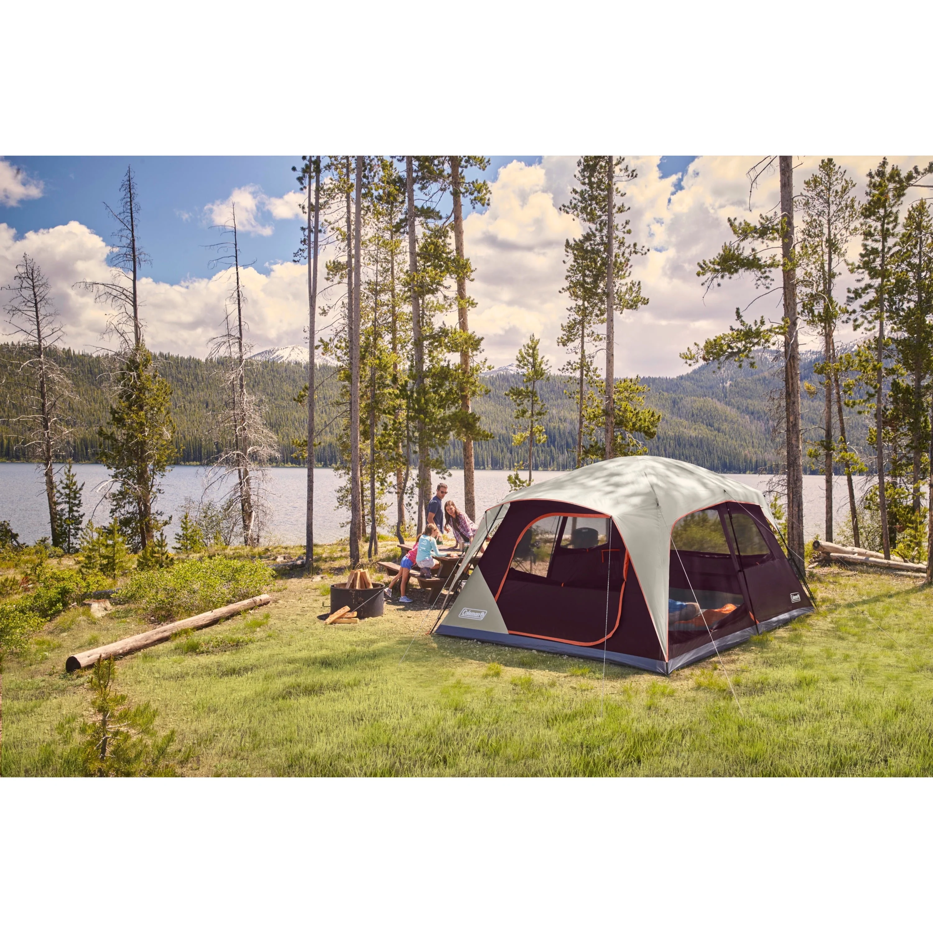 Coleman Skylodge 10-Person Camping Tent, Blackberry