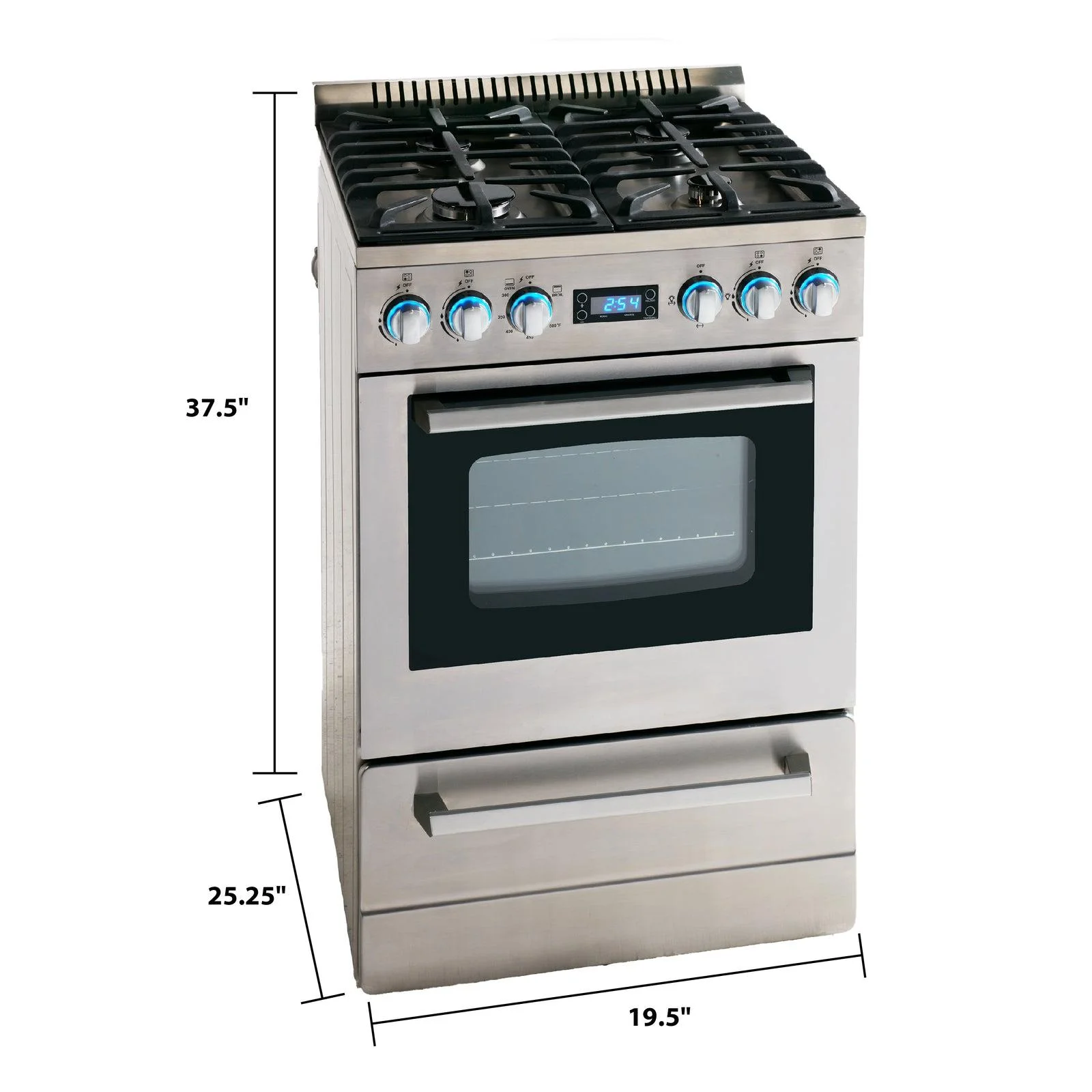 Avanti ELITE Series 24" Gas Range Oven, in Stainless Steel (DGR24P3S)
