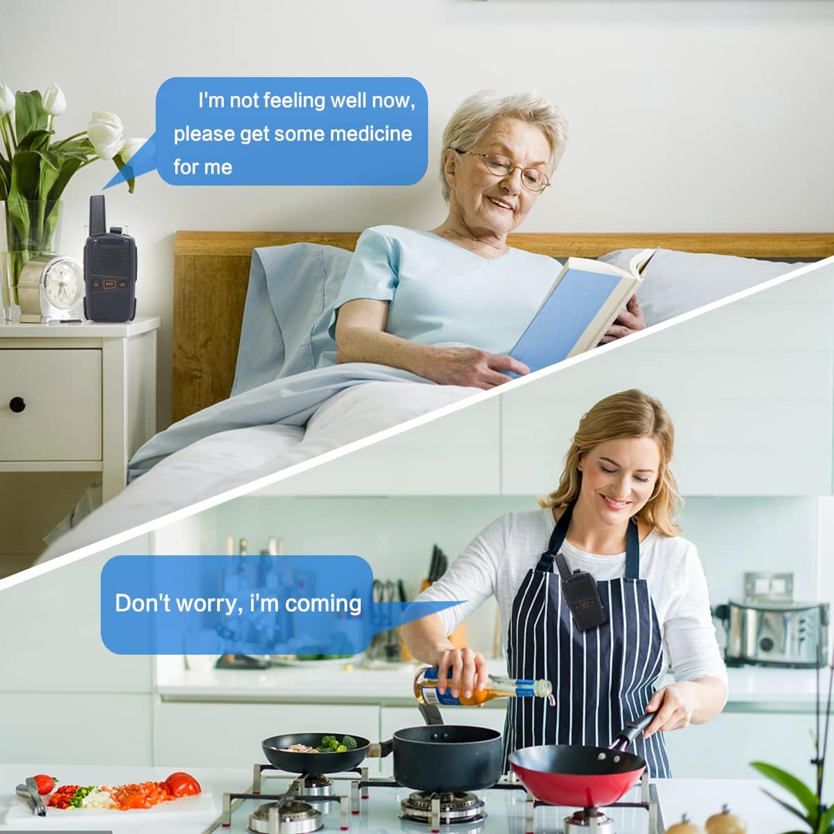 Wireless Intercom System for Home Long Range 1.5 Mile Two Way Radio,Room to Room Intercom,Wireless Intercom System for Caregivers for Kids